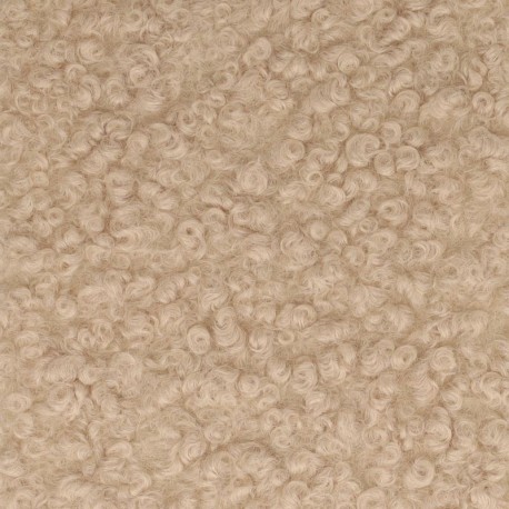 Coupon 3m Tissu Bouclette Maxi Taupe 