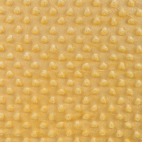 Coupon 3m Tissu Bubble Minky Uni Jaune