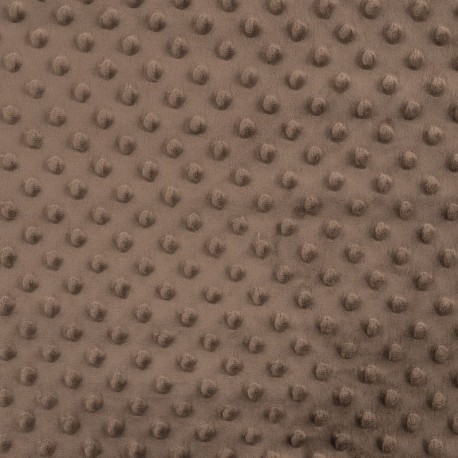 Coupon 3m Tissu Bubble Minky Uni Choco