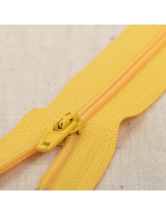 Fermeture fine polyester 60 cm jaune