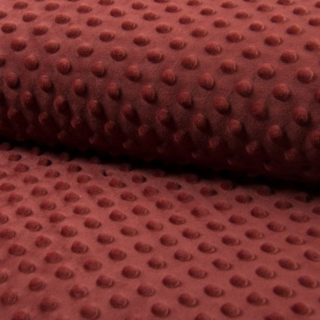 Coupon 3m Tissu Bubble Minky Uni Terracotta 