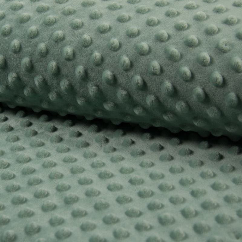 Coupon 3m Tissu Bubble Minky Uni Lichen 