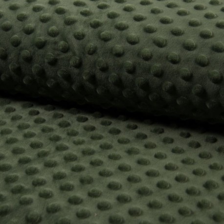 Coupon 3m Tissu Bubble Minky Uni Kaki 
