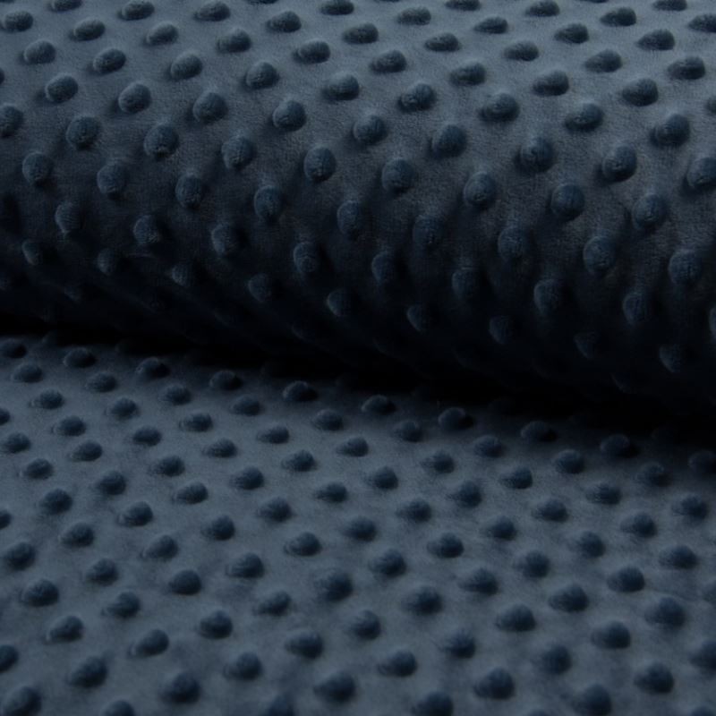 Coupon 3m Tissu Bubble Minky Uni Jeans 
