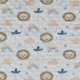 Coupon 3m Tissu Bubble Minky Imprimé Arc-en-ciel lion Bleu 
