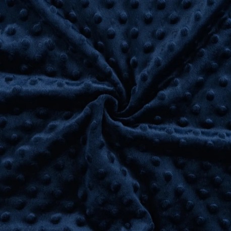 Coupon 3m Tissu Minky Betty Marine 