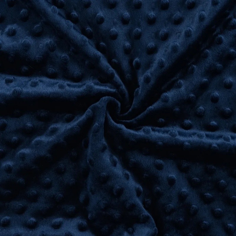 Coupon 3m Tissu Minky Betty Marine 