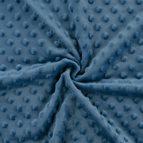Coupon 3m Tissu Minky Betty Petrole  