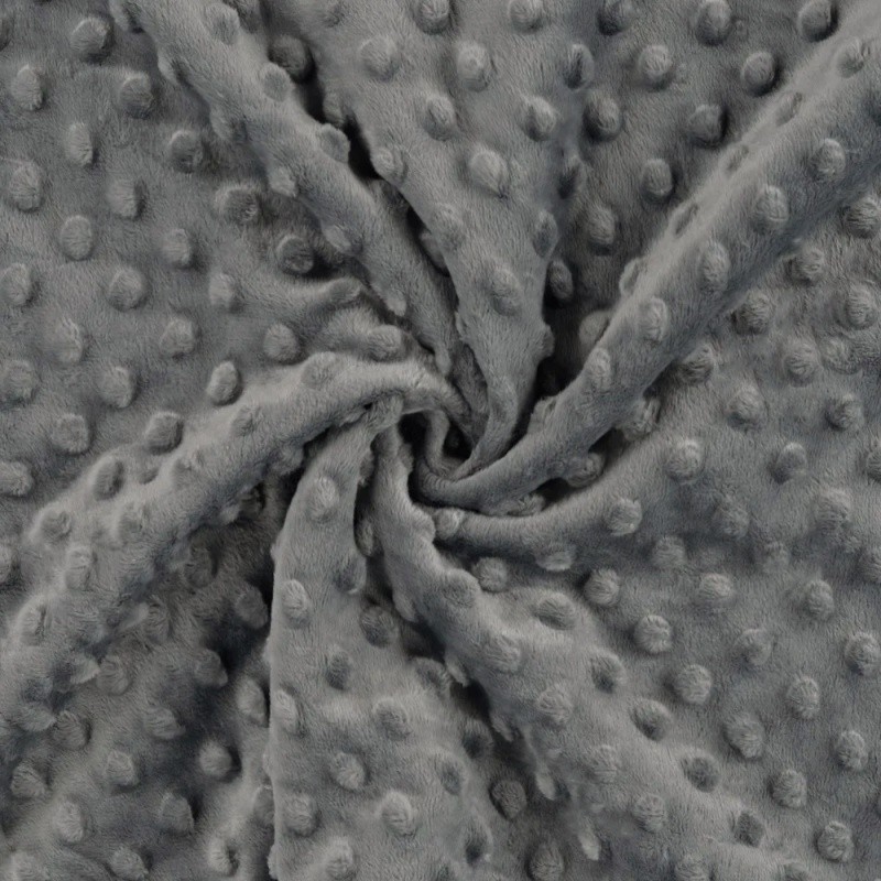 Coupon 3m Tissu Minky Betty Anthracite  