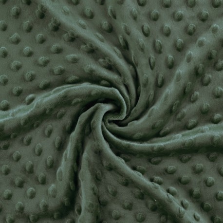 Coupon 3m Tissu Minky Betty Kaki  