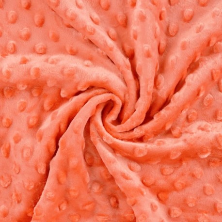 Coupon 3m Tissu Minky Betty Abricot  