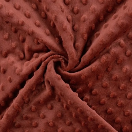 Coupon 3m Tissu Minky Betty Terracotta 