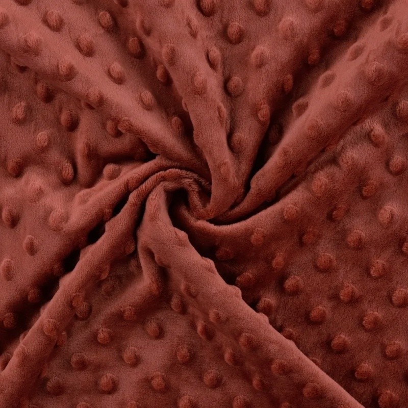 Coupon 3m Tissu Minky Betty Terracotta 
