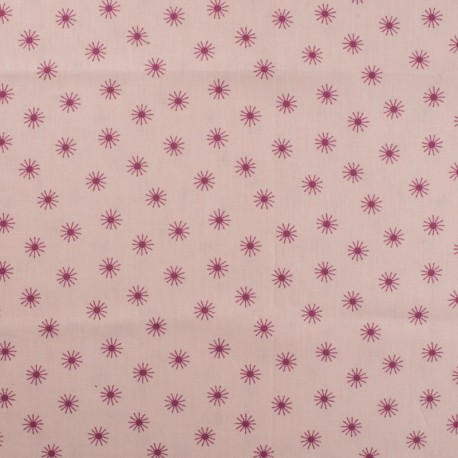 Coupon 3m Tissu Popeline Imprimée Soleil Poudre