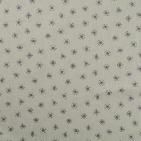 Coupon 3m Tissu Popeline Imprimée Soleil Menthe