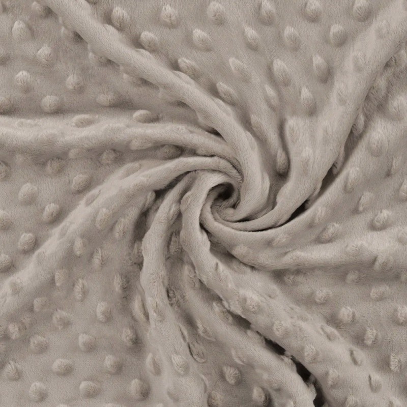 Coupon 3m Tissu Minky Betty Tourterelle  