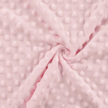 Coupon 3m Tissu Minky Betty Uni Rose 