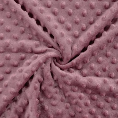 Coupon 3m Tissu Minky Betty Parme 