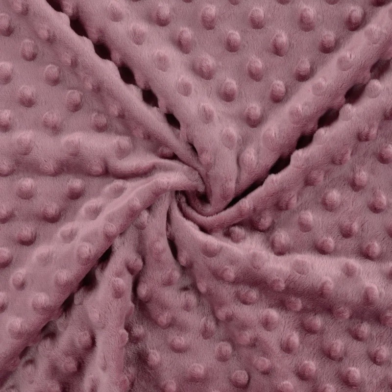 Coupon 3m Tissu Minky Betty Parme 