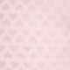 Coupon 3m Tissu Minky Coeur Paillette Rose