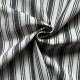 Coupon 3m Tissu Eugene Rayures Bayadères Noir