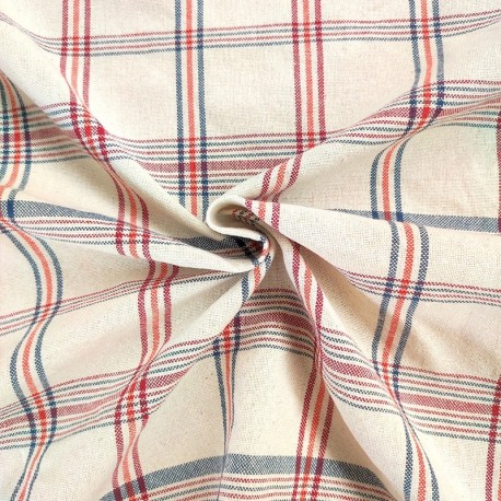 Coupon 3m Tissu Tartan Carreau Mulitco