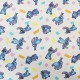 Coupon 3m Tissu Licence Lilo&stitch Patch Imprimé Multico Fond Blanc