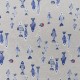 Coupon 3m Tissu Tuna Imprimé Poissons Bleu 