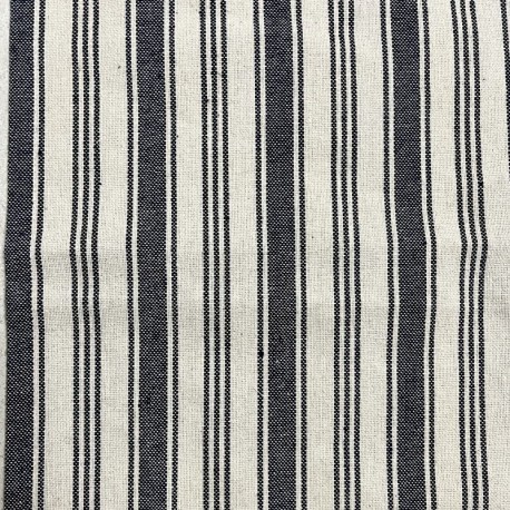 Coupon 3m Tissu Eugene Rayures Indigo