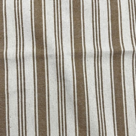 Coupon 3m Tissu Eugene Rayures Peanut