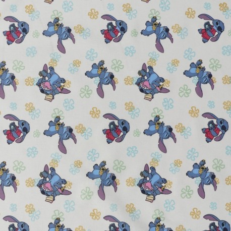 Coupon 3m Tissu Licence Lilo&stitch Vacances Imprimé Multico