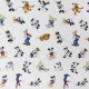 Coupon 3m Tissu Licence Mickey Friends Fond Blanc