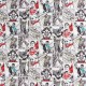 Coupon 3m Tissu Licence Justice League Fond Blanc Blanc