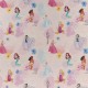 Coupon 3m Tissu Licence Princesse Fond Rose