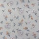 Coupon 3m Tissu Moet Imprimé Petites Fleurs Fond Lin