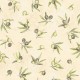 Coupon 3m Tissu Cretonne Oliveraie All Over Creme 