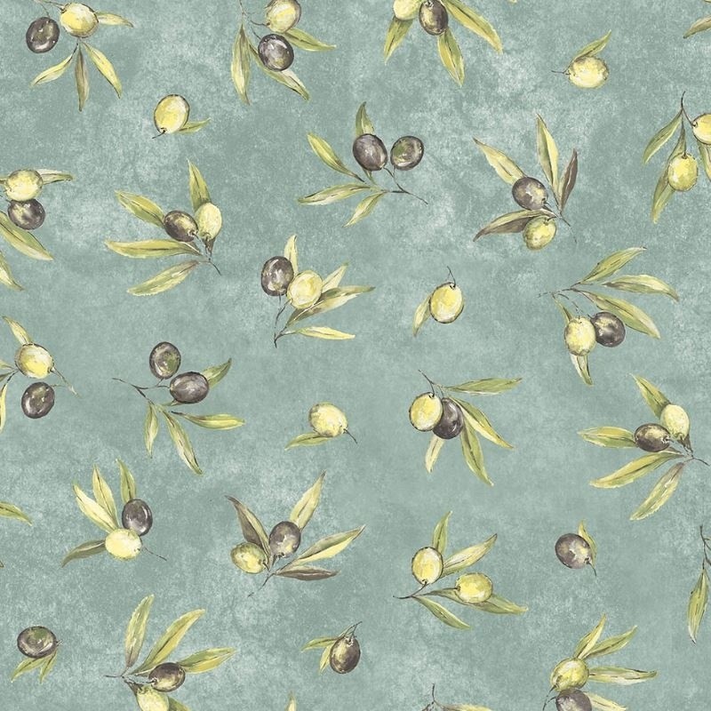Coupon 3m Tissu Cretonne Oliveraie All Over Sauge 