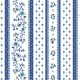 Coupon 3m Tissu Cretonne Figuerolles Rayure Bleu