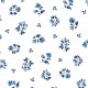 Coupon 3m Tissu Cretonne Figuerolles All Over Bleu