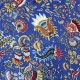 Coupon 3m Tissu Imprimé Esprit Blockprint Taj Mahal Bleu