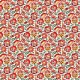 Coupon 3m Tissu Gange Cretonne Rouge
