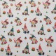 Coupon 3m Tissu Coton Imprimé Frodon Blanc