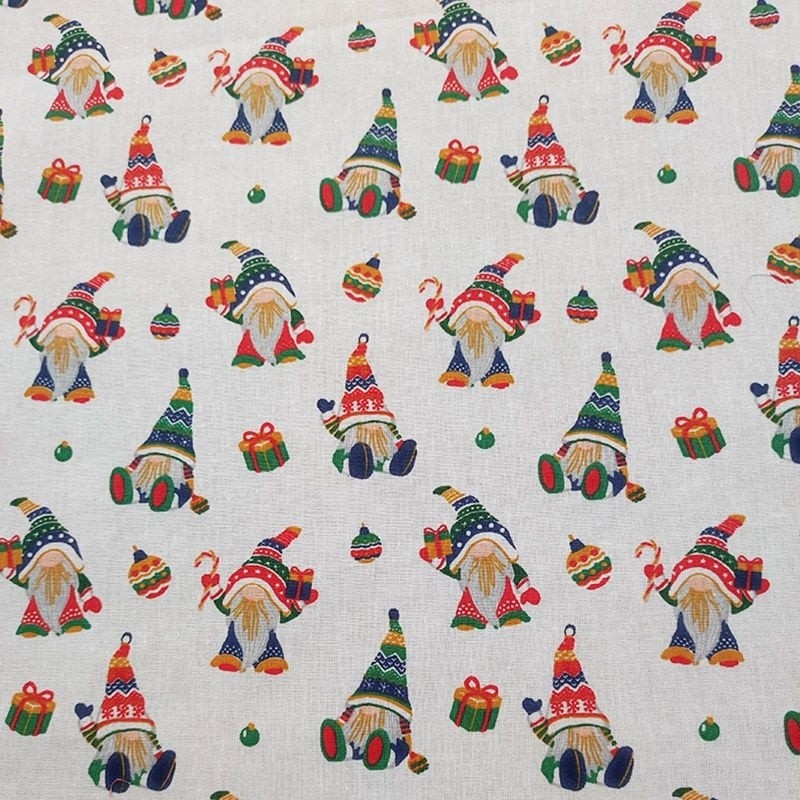 Coupon 3m Tissu Coton Imprimé Frodon Blanc