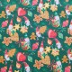 Coupon 3m Tissu Coton Imprimé Mutin Vert 