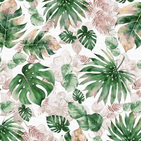 Coupon 3m Tissu Imprimé Iguana Verde
