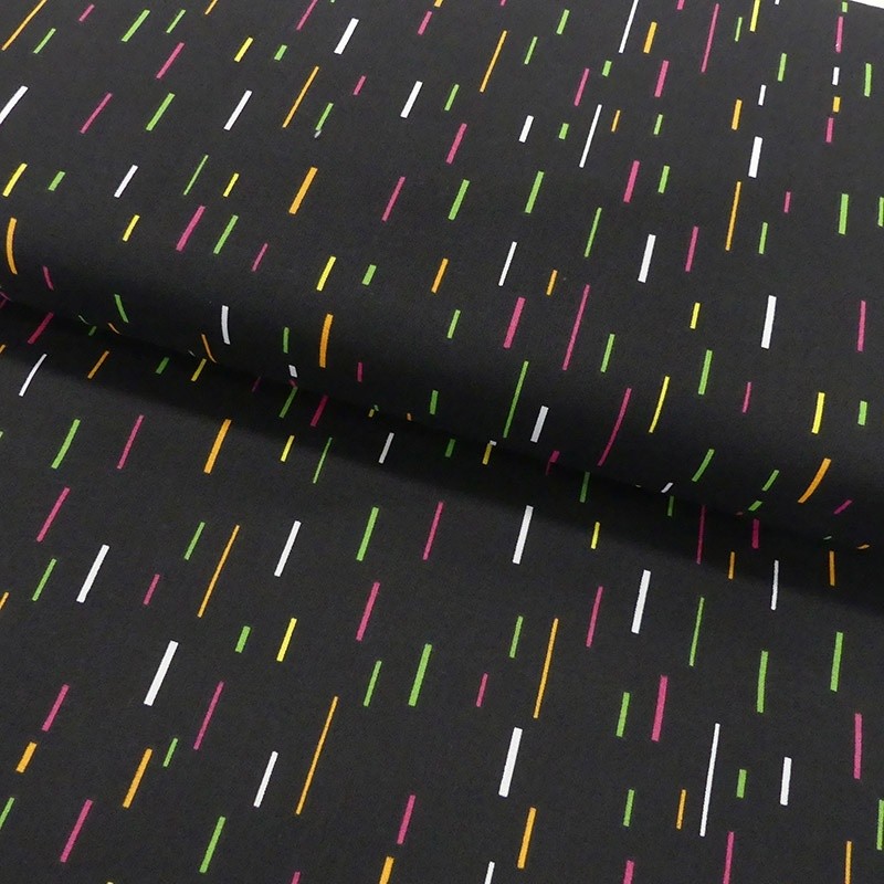 Coupon 3m Tissu Coton Imprimé Multi Rectangles