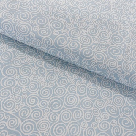 Coupon 3m Tissu Coton Imprimé Swirls