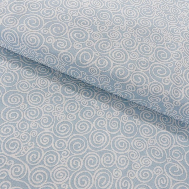 Coupon 3m Tissu Coton Imprimé Swirls