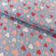 Coupon 3m Tissu Coton Imprimé Hearts 