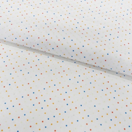 Coupon 3m Tissu Coton Imprimé Pin Dot 
